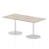 Dynamic Italia 1600 x 800mm Poseur Rectangular Table Grey Oak Top 725mm High Leg ITL0291 DD